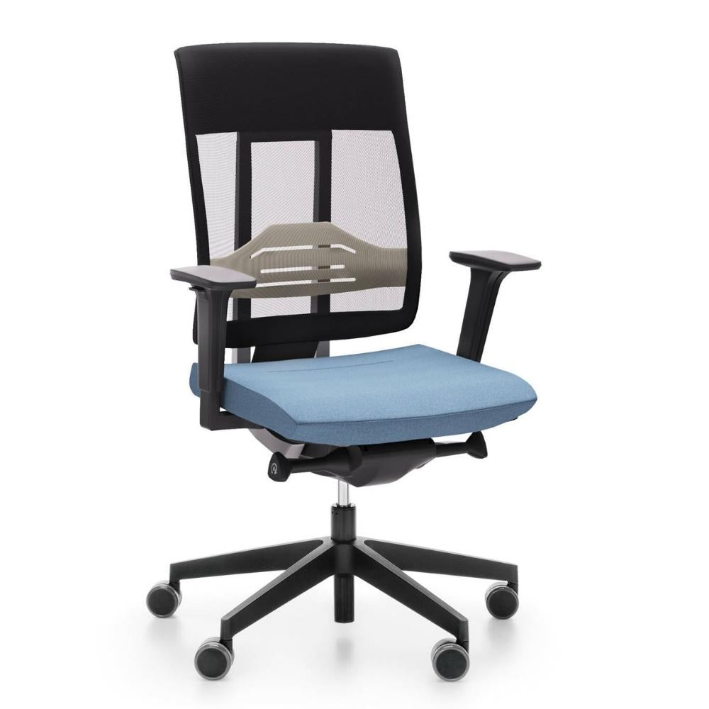 Profim Fotel ergonomiczny Xenon Net 101SL P61 CU66167 jasno niebieski/czarny