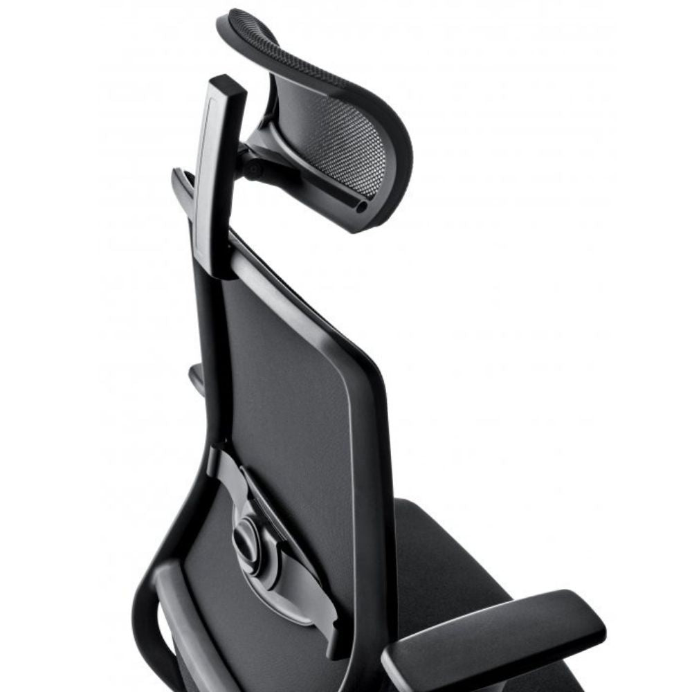 Profim Fotel ergonomiczny Veris Net 111SFL P48PU ciemnoszary/czarny z zagłówkiem