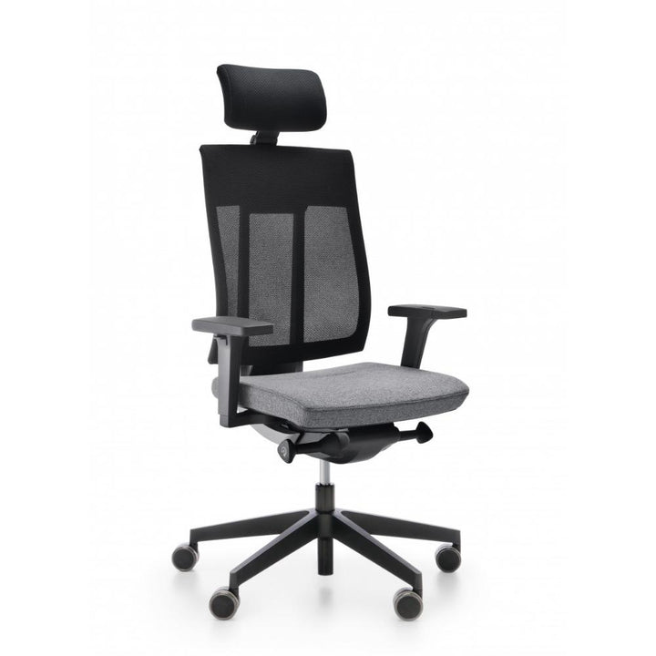 Profim Fotel ergonomiczny Fotel biurowy obrotowy z zagłówkiem Xenon Net