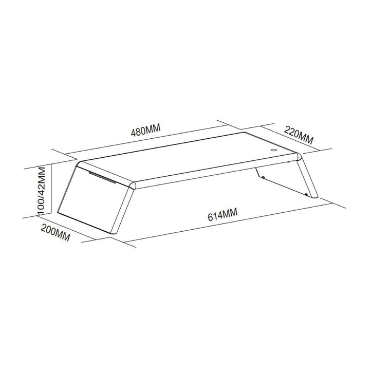 Spacetronik Podstawka pod monitor SPP-100B czarna