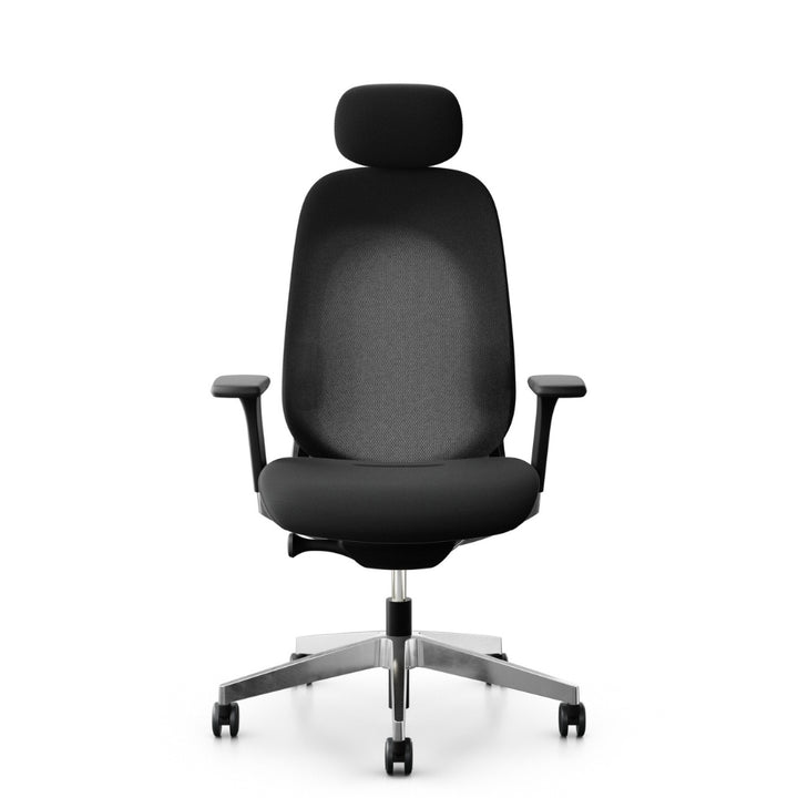 Giroflex 40 krzesło biurowe, krzesło obrotowe czarne z zagłówkiem