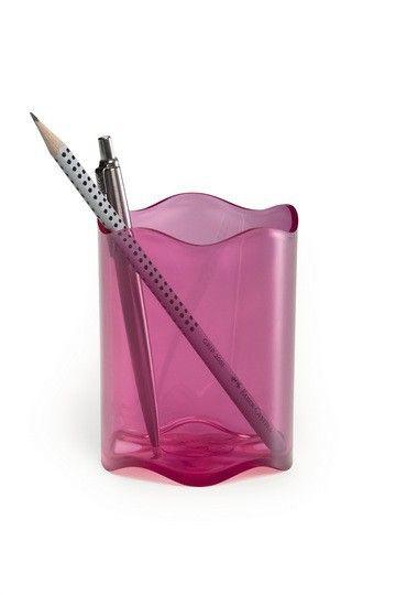 Durable Pojemnik na długopisy różowo przeźroczysty Trend (6785380024497)