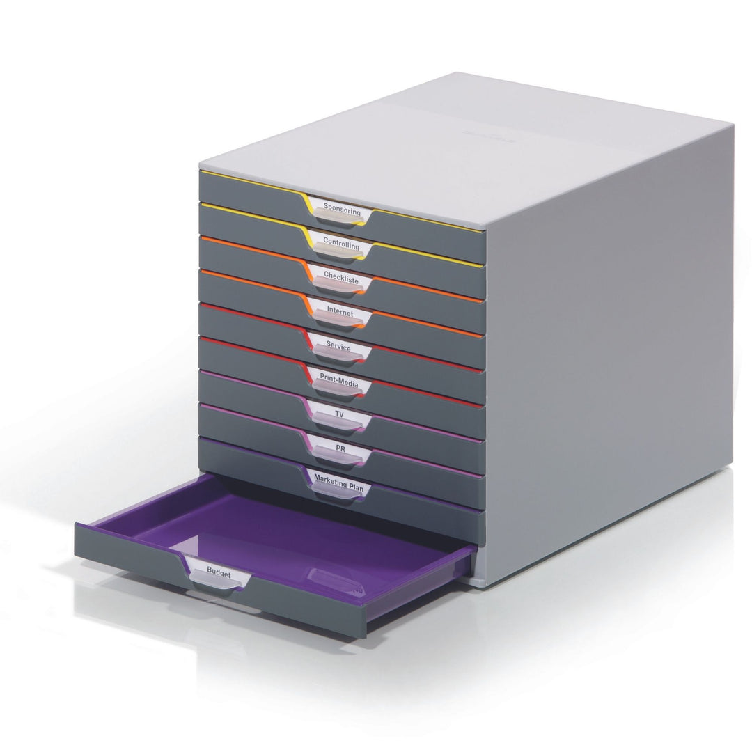 Durable Varicolor pojemnik na dokumenty z 10 szufladami