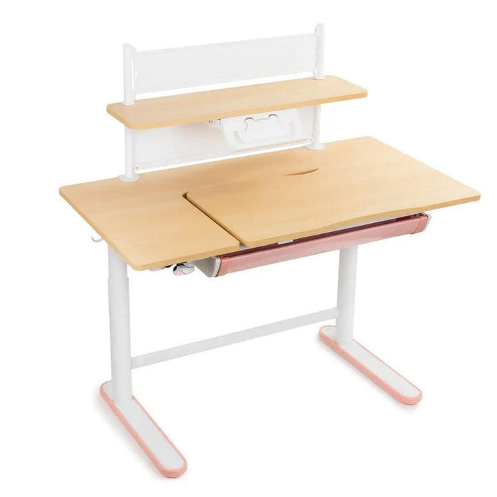 Spacetronik Elektryczne biurko dla dziecka z półką XD 112x60 cm (różowe)