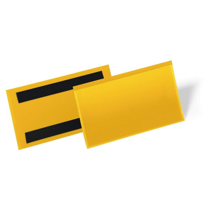 Durable Magnetyczna Kieszeń Magazynowa na etykiety 150 x 67 mm żółta 50szt.