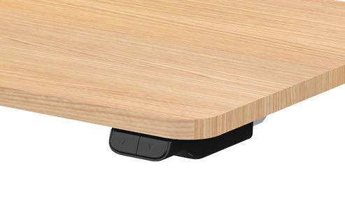 Spacetronik Stolik regulowany stolik na kółkach Buddy czarny z drewnem