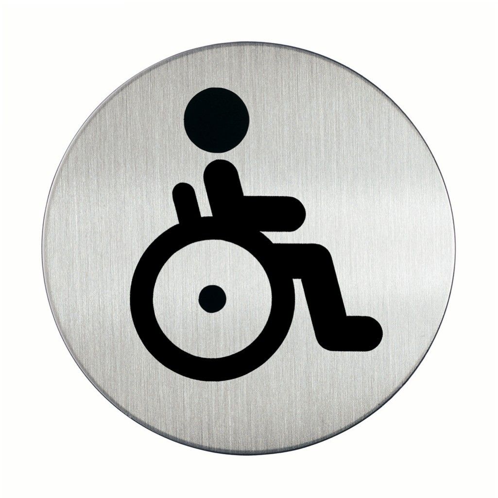 Durable Piktogram, Tabliczka Ø83 Wc dla niepełnosprawnych (6785414332593)