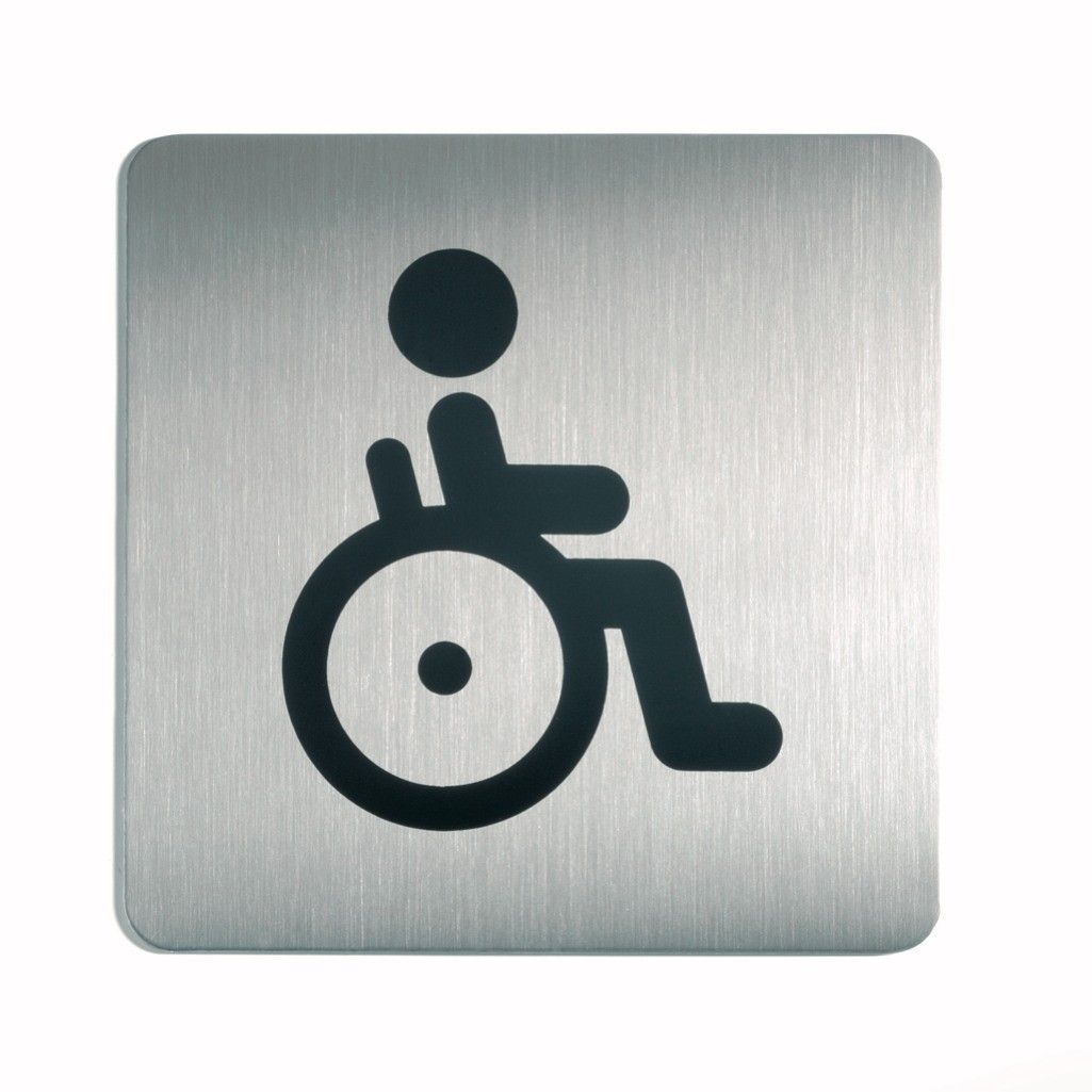 Durable Piktogram, Tabliczka Wc dla niepełnosprawnych 150x150 mm (6785415807153)