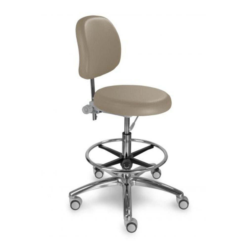 Mayer Medi krzesło z okrągłym siedziskiem i podnóżkiem warianty tkanin