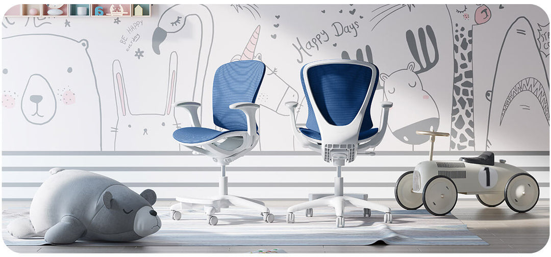 Spacetronik Fotel do biurka dla dziecka XD SPC-XD02N niebieskie