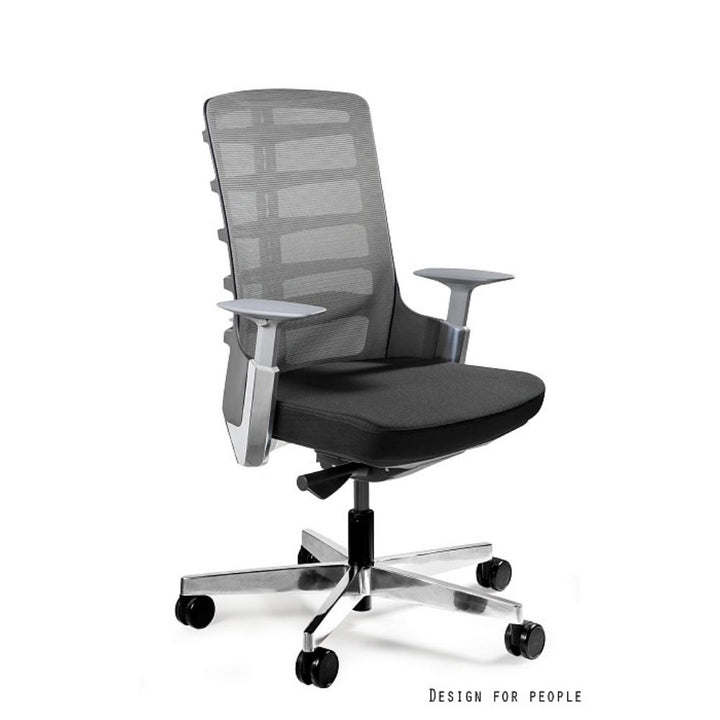UNIQUE Fotel ergonomiczny Spinelly M czarny stelaż tkanina