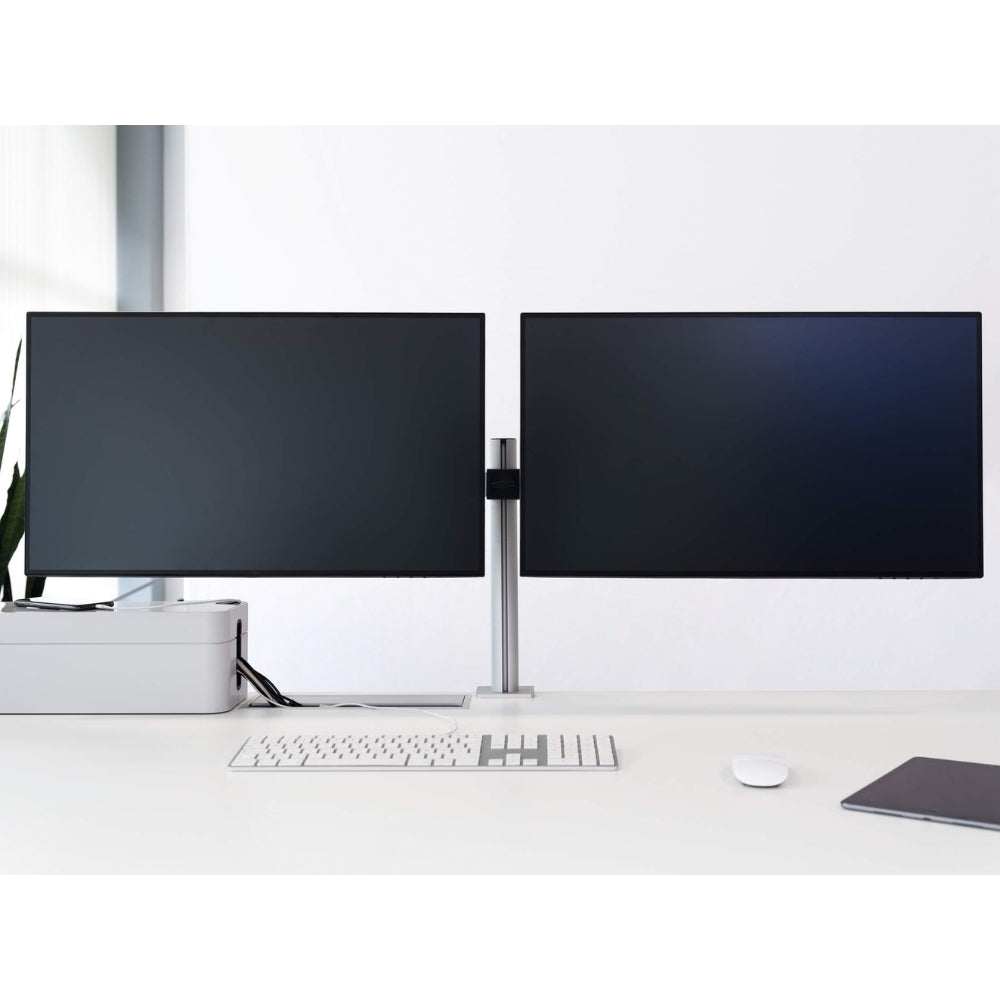 Durable Uchwyt do dwóch monitorów z zaciskiem biurkowym