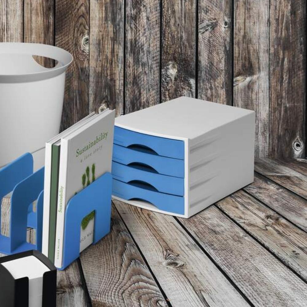 Durable ECO  Pojemnik na dokumenty 4 szuflady niebieskie
