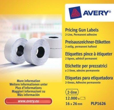 Avery Zweckform Trwałe etykiety cenowe w rolce do metkownic dwurzędowych