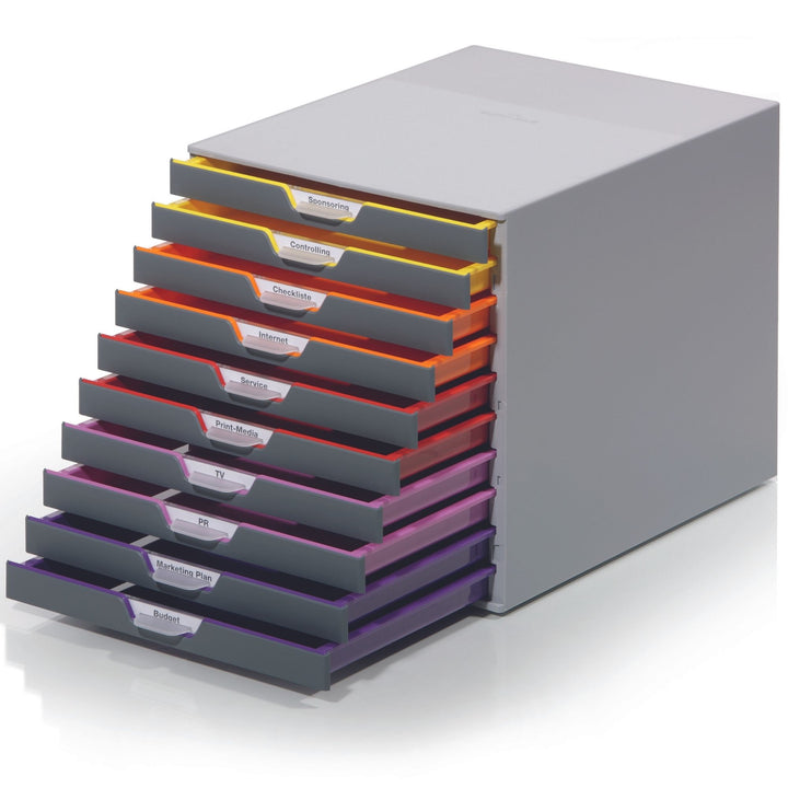 Durable Varicolor pojemnik na dokumenty z 10 szufladami