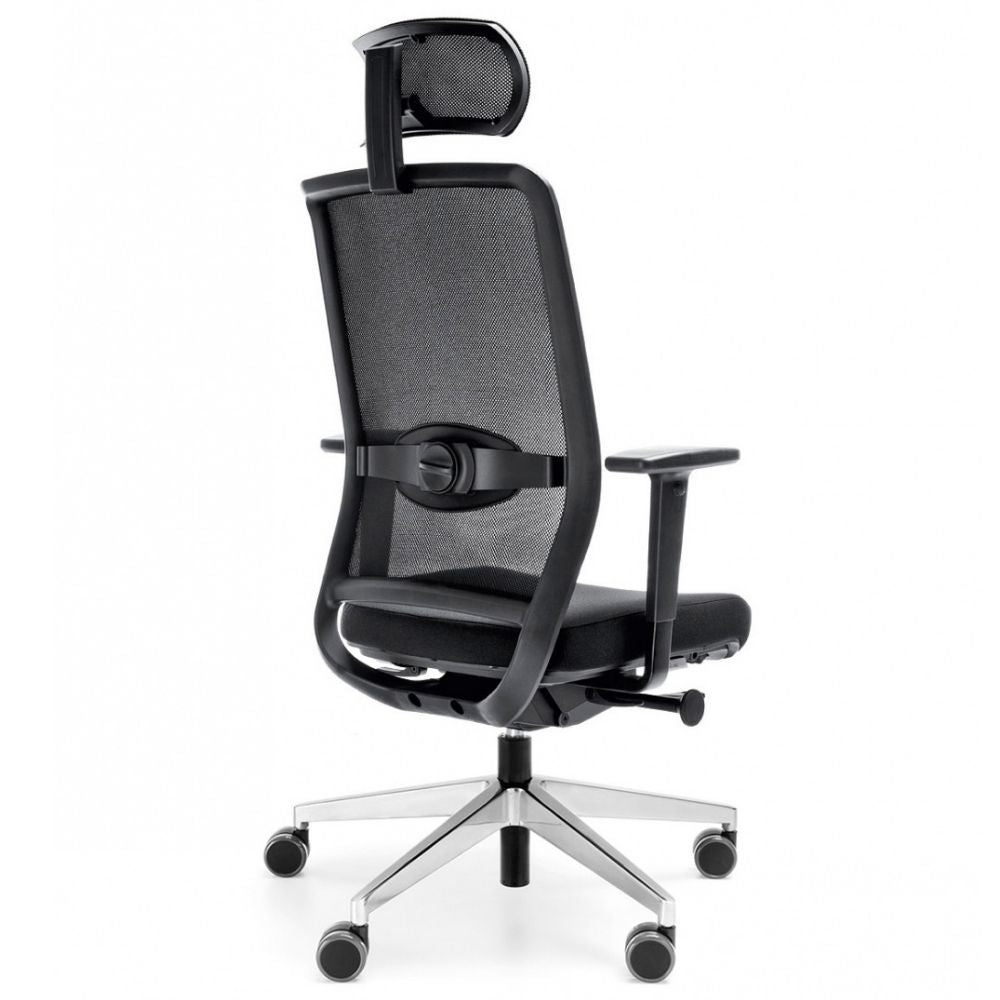 Profim Fotel ergonomiczny Veris Net 111SFL P54PU ciemnoszary/czarny z zagłówkiem