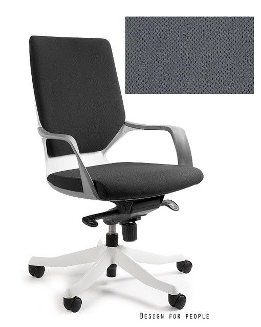 UNIQUE Fotel biurowy Apollo biały/ slategrey
