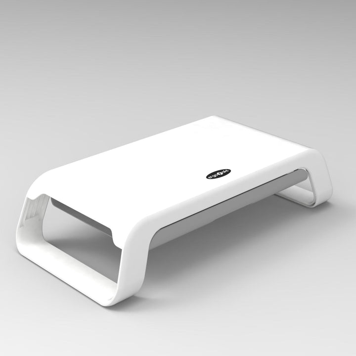 Ergosafe Model A White podstawka pod monitor z szufladą biała