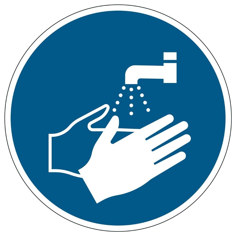 Durable Samoprzylepne oznaczenie "Umyj ręce" usuwalne Durabe