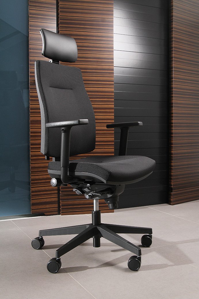 Bejot Fotel ergonomiczny Fotel biurowy Corr z zagłówkiem czarny