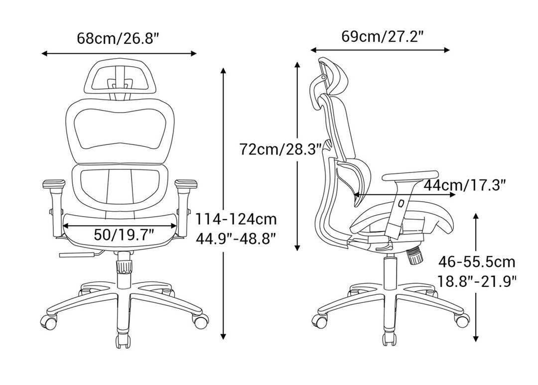 Spacetronik Fotel ergonomiczny fotel biurowy obrotowy Gilda