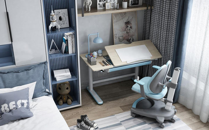 Spacetronik Fotel do biurka dla dziecka XD SPC-XD01A niebieskie